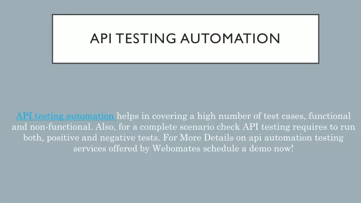 api testing automation