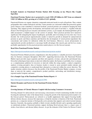 in depth analysis on functional proteins market