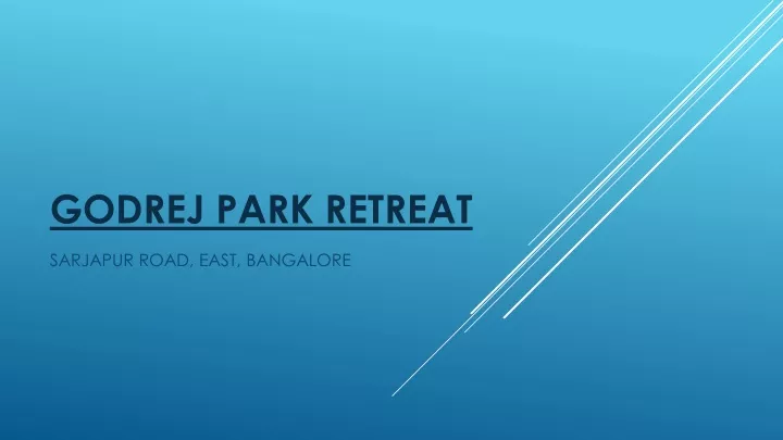 godrej park retreat