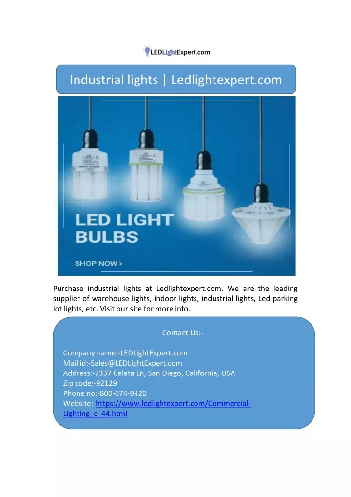 industrial lights ledlightexpert com