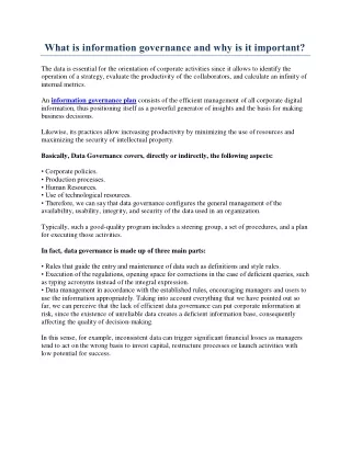 what is information governance