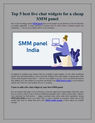 Top 5 best live chat widgets for a cheap SMM panel