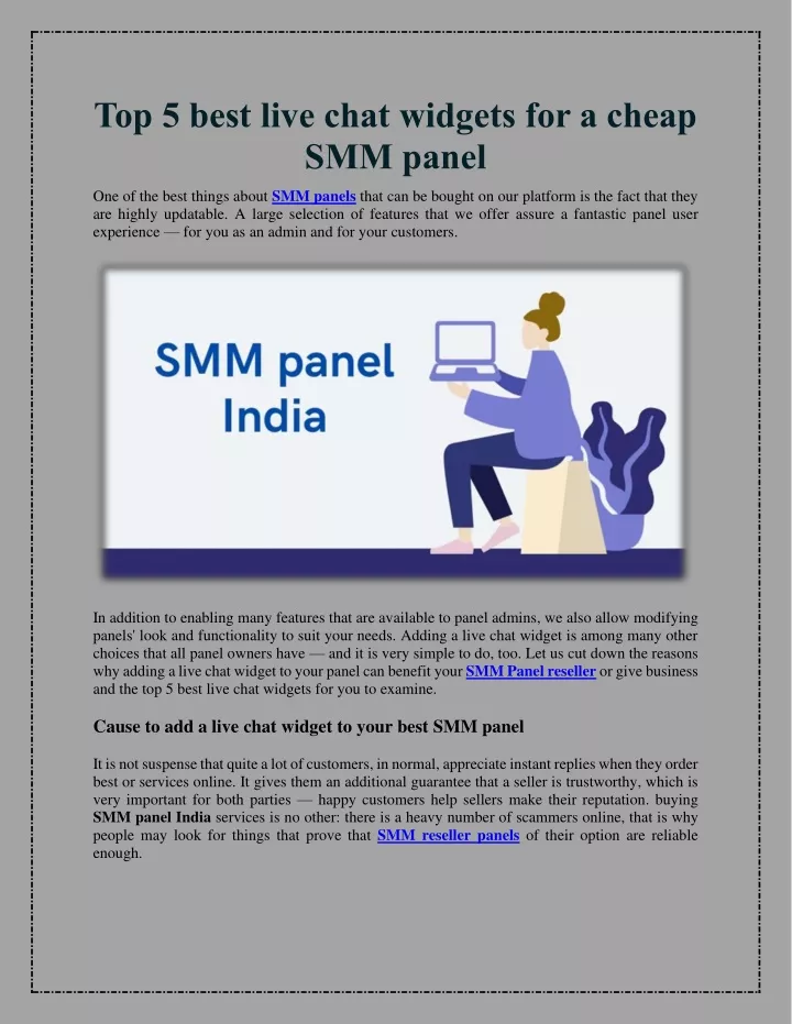 top 5 best live chat widgets for a cheap smm panel