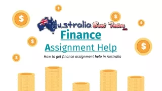 How to get Finance Assignment Help In Australia