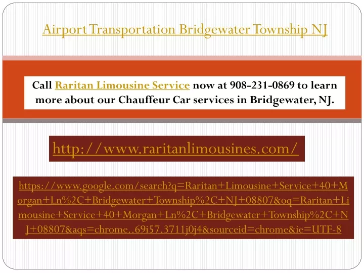 airport transportation bridgewater township nj