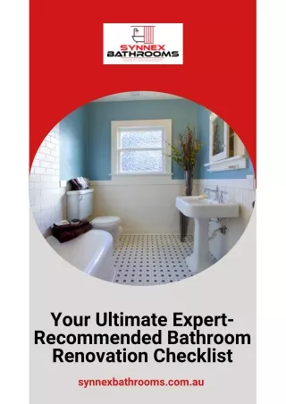 Your Ultimate Expert-Recommended Bathroom Renovation Checklist
