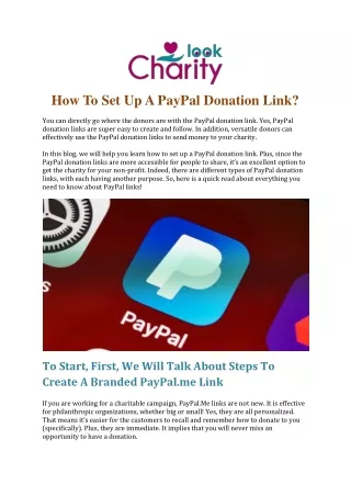 How To Set Up A PayPal Donation Link