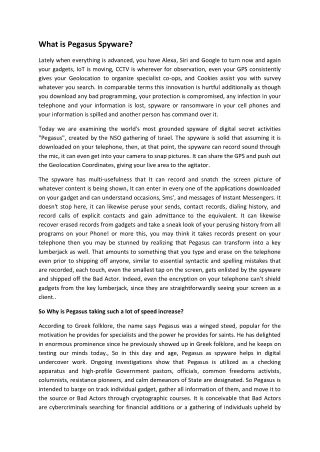 what is pegasus spyware