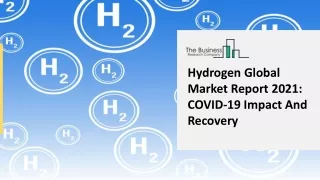 hydrogen global market report 2021 covid