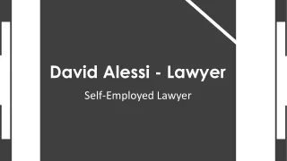 David Alessi - Lawyer - A Highly Talented and Trained Expert