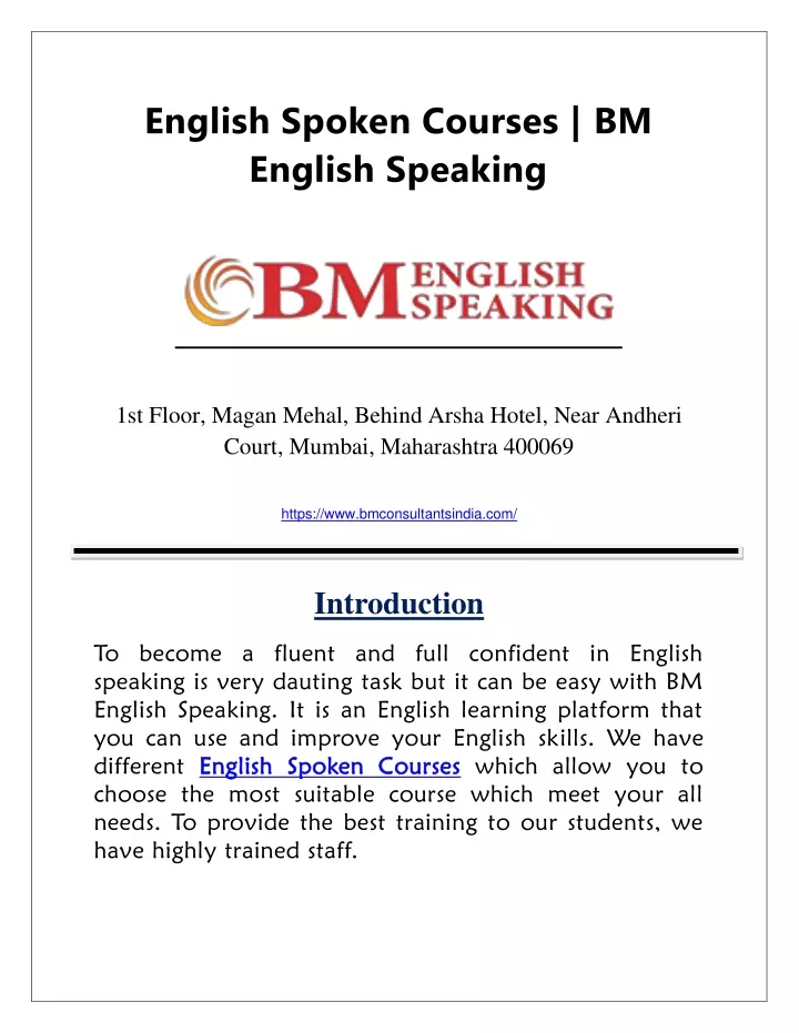 english spoken courses bm english speaking