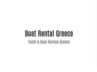 Boat Rental Greece