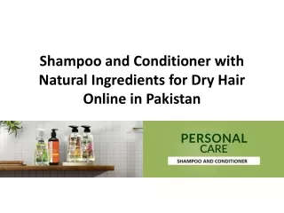 shampoo and conditioner with natural ingredients for dry hair online in pakistan