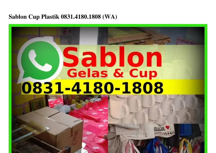 sablon cup plastik 0831 4180 1808 wa