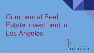 Commercial Real Estate Investment in Los Angeles