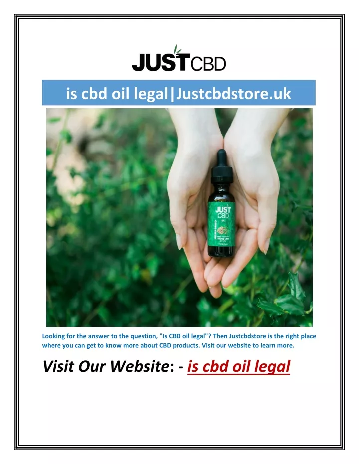 is cbd oil legal justcbdstore uk