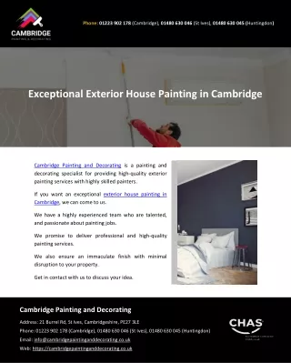 Exceptional Exterior House Painting in Cambridge