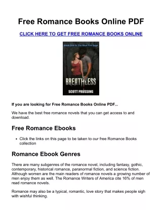 Free Romance Books Online