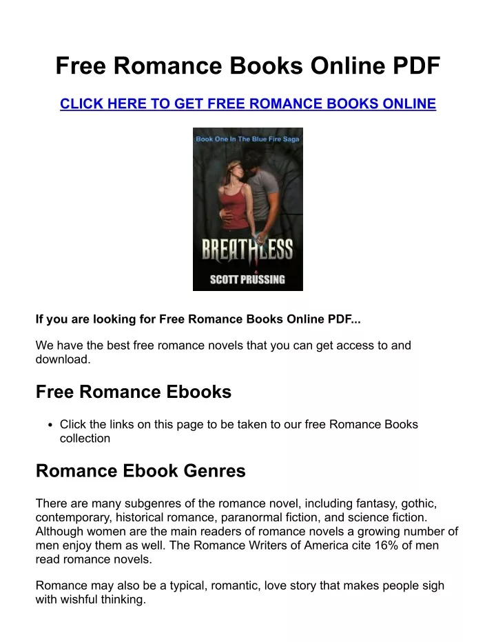 free romance books online pdf