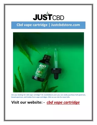 cbd vape cartridge justcbdstore com