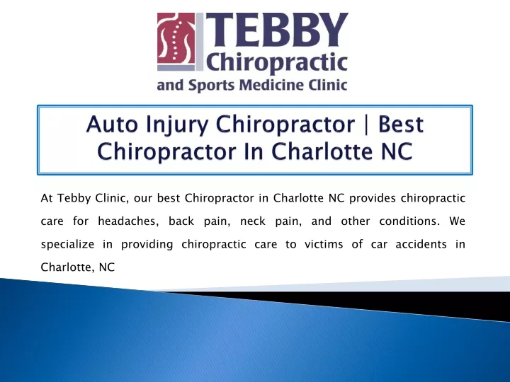 auto injury chiropractor best chiropractor in charlotte nc