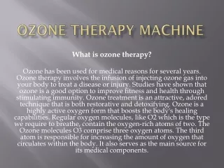 ozone therapy machine