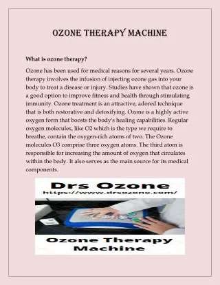 ozone therapy machine
