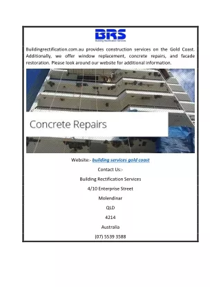 Experience the best services for Building Services Gold Coast  Buildingrectification.com.au