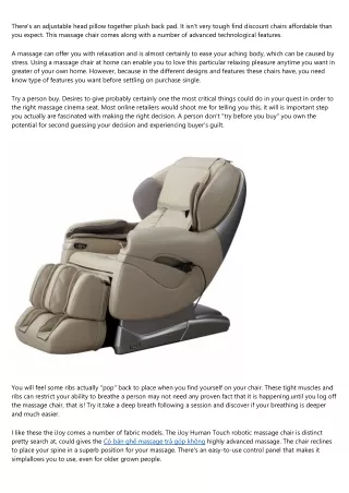 Why Will Need To Only Buy Massage Chairs With Long Warranties
