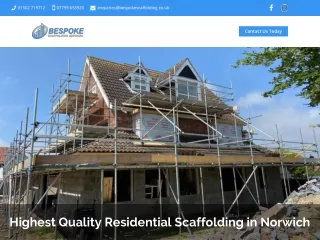 Highest Quality Residential Scaffolding in Norwich