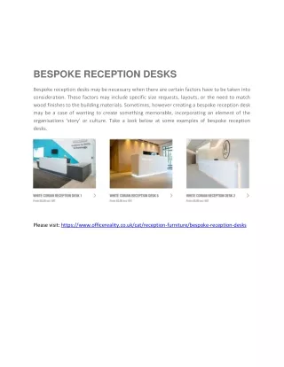 bespoke reception desks