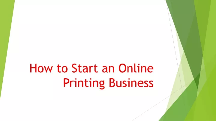 how to start an online printing business