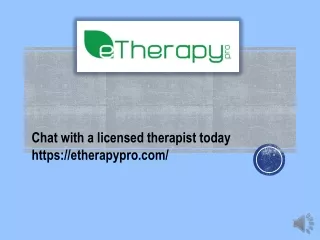 chat with a licensed therapist today https etherapypro com