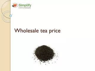 wholesale tea price