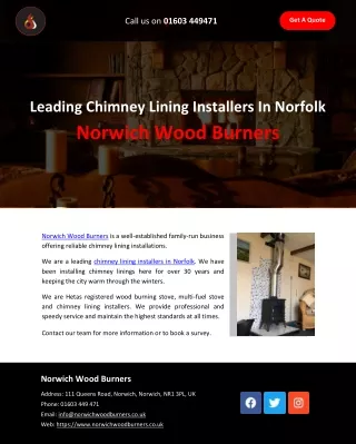 Leading Chimney Lining Installers In Norfolk