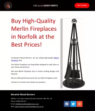 Buy High-Quality Merlin Fireplaces in Norfolk at the Best Prices!