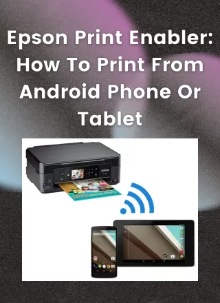Epson print enabler: How to print from android phone or tablet.