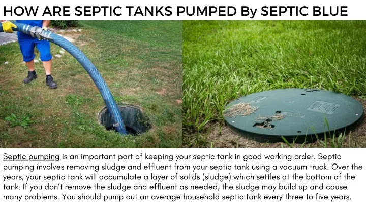 how are septic tanks pumped by septic blue