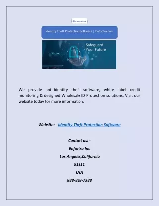 identity theft protection software enfortra com