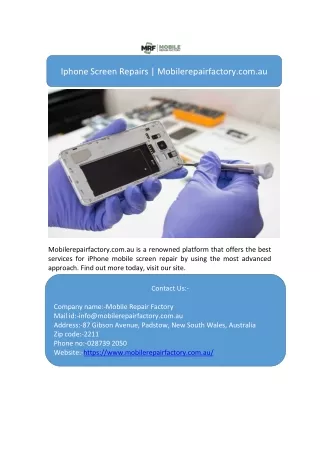 iphone screen repairs mobilerepairfactory com au