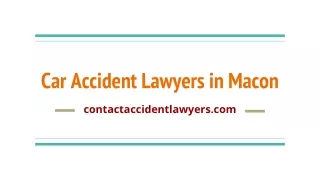 Car Accident Lawyers in Macon