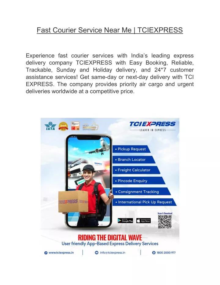 fast courier service near me tciexpress