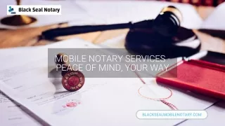 Mobile Notary Services In San Diego