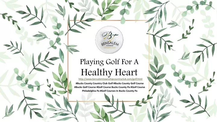 playing golf for a healthy heart