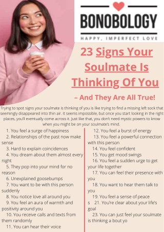 23 Signs Your Soulmate Is Thinking Of You – And They Are All True!