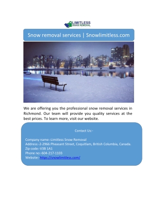 snow removal services snowlimitless com