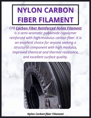 Nylon carbon fiber filament