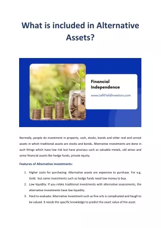 What is included in Alternative Assets
