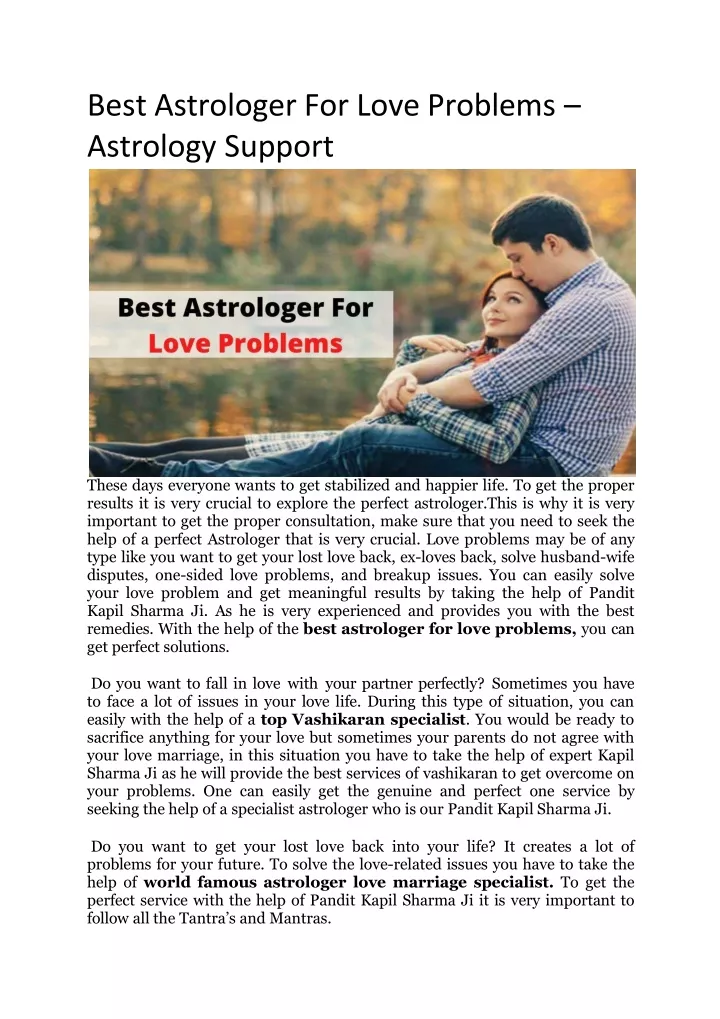 best astrologer for love problems astrology support