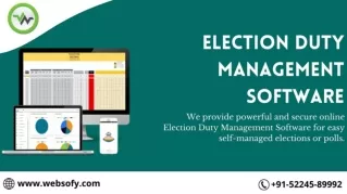 Election Duty Management Software |  Websofy
